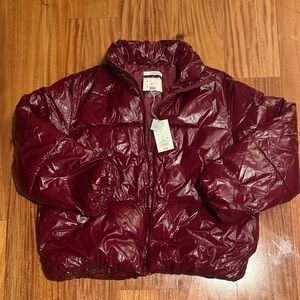 A New Day Burgundy Puffer Jacket